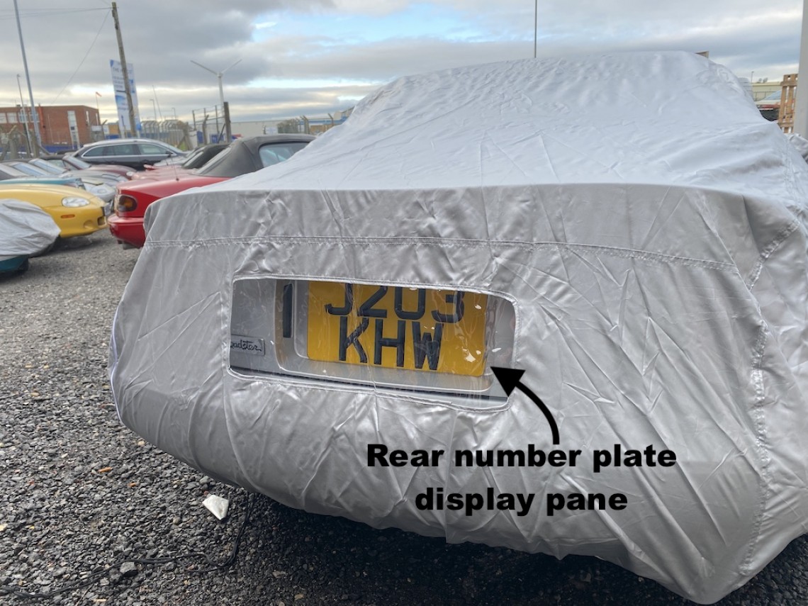 Number plate deals car cover